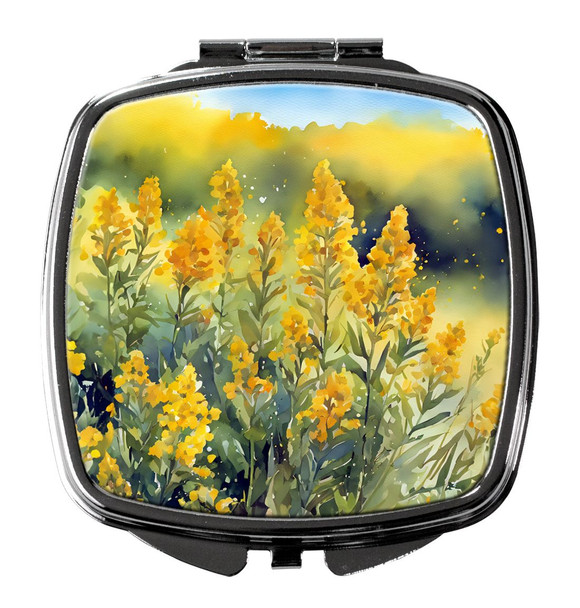 Nebraska Goldenrod in Watercolor Compact Decorative Travel Makeup Mirror DAC1681 product image at NuMercy