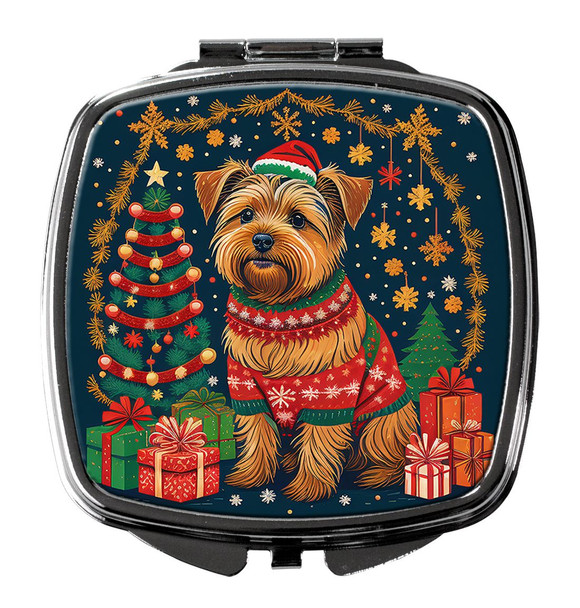 Norfolk Terrier Christmas Compact Decorative Travel Makeup Mirror product image at NuMercy