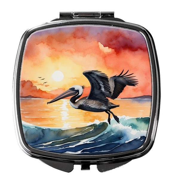 Pelican Fiery Sunset Compact Decorative Travel Makeup Mirror DAC7510 product image at NuMercy