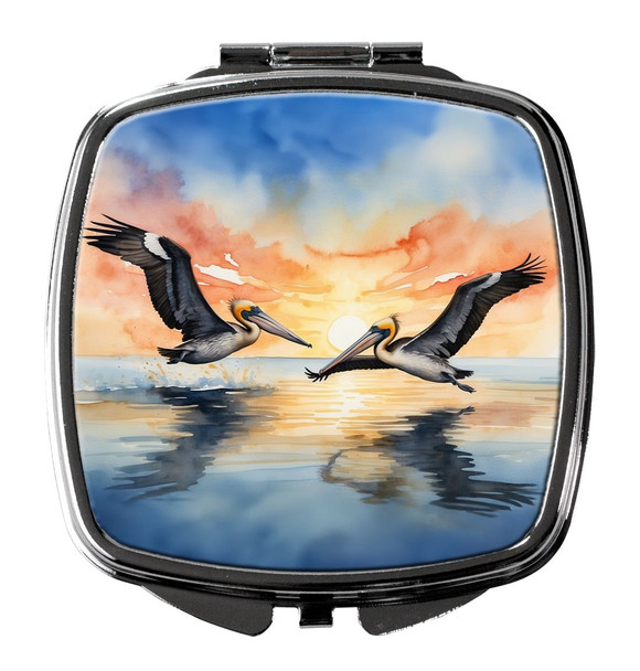 Pelicans Flying Compact Decorative Travel Makeup Mirror product image at NuMercy