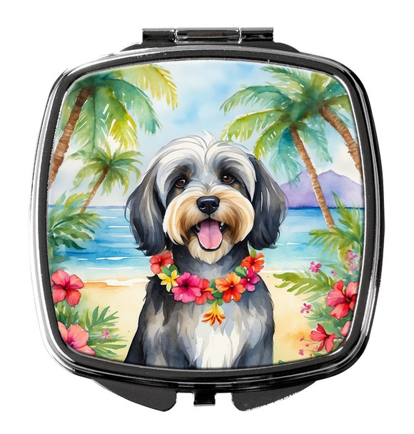 Tibetan Terrier Luau Compact Decorative Travel Makeup Mirror product image at NuMercy