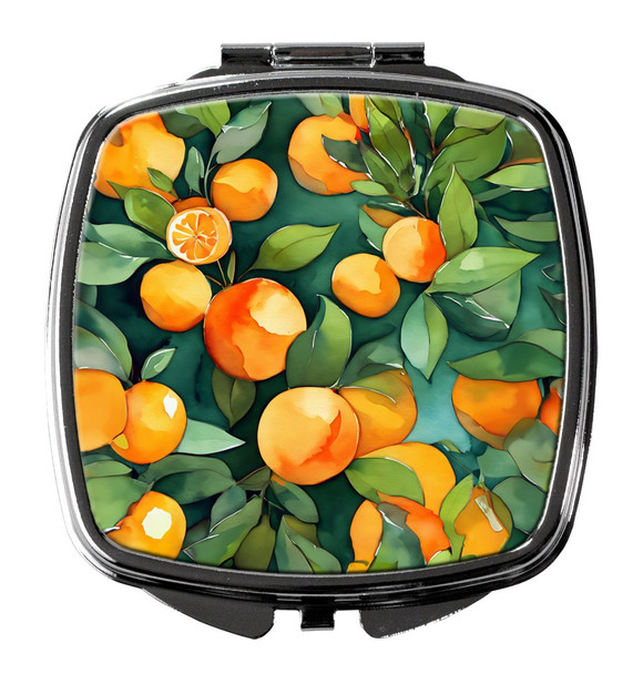 Florida Orange Blossom in Watercolor Compact Decorative Travel Makeup Mirror DAC1637 product image at NuMercy