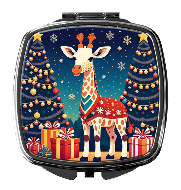 Giraffe Christmas Compact Decorative Travel Makeup Mirror DAC1182 product image at NuMercy