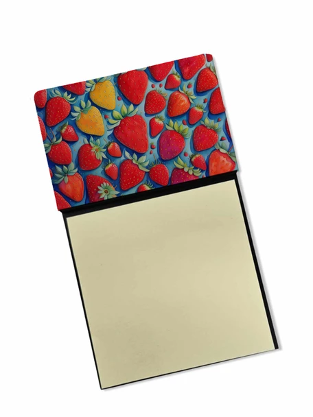 Colorful Strawberries Sticky Note Holder Refillable Dispenser DAC1843 product image at NuMercy