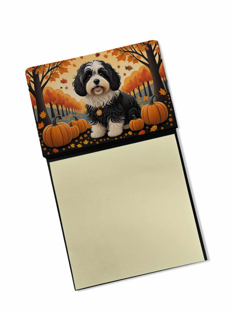 Havanese Fall Sticky Note Holder Refillable Dispenser product image at NuMercy
