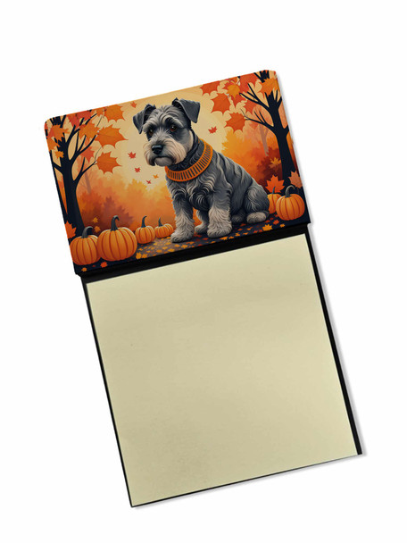 Schnauzer Fall Sticky Note Holder Refillable Dispenser product image at NuMercy