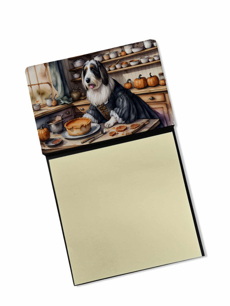 Bearded Collie Fall Kitchen Pumpkins Sticky Note Holder Refillable Dispenser DAC1733 product image at NuMercy