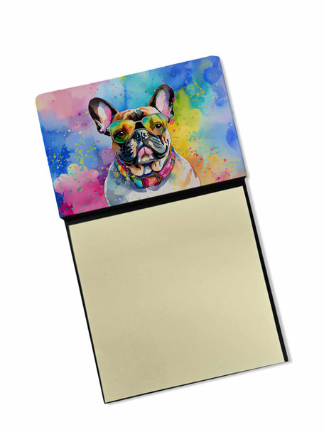 French Bulldog Hippie Dawg Sticky Note Holder Refillable Dispenser DAC2509 product image at NuMercy