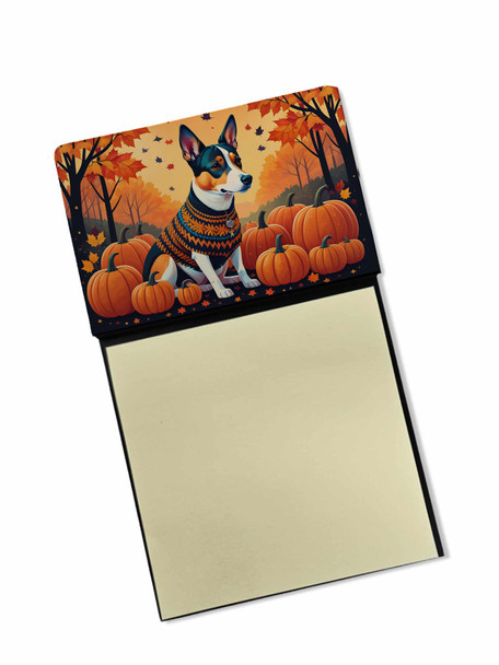Basenji Fall Sticky Note Holder Refillable Dispenser product image at NuMercy