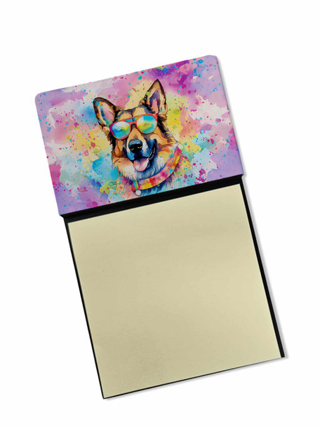 German Shepherd Hippie Dawg Sticky Note Holder Refillable Dispenser DAC2510 product image at NuMercy