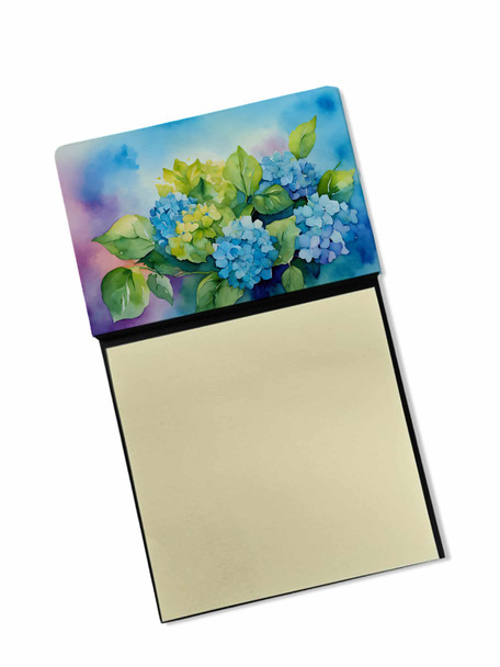 Hydrangeas in Watercolor Sticky Note Holder Refillable Dispenser DAC1579 product image at NuMercy
