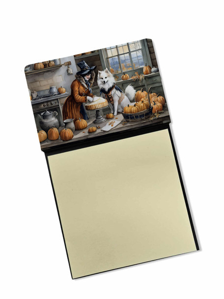 American Eskimo Fall Kitchen Pumpkins Sticky Note Holder Refillable Dispenser product image at NuMercy