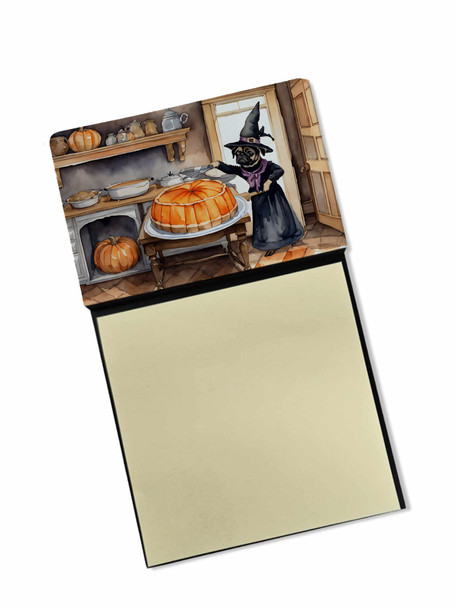 Pug Fall Kitchen Pumpkins Sticky Note Holder Refillable Dispenser DAC1804 product image at NuMercy
