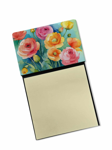 Ranunculus in Watercolor Sticky Note Holder Refillable Dispenser DAC1604 product image at NuMercy