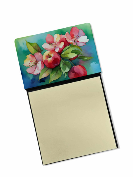 Arkansas Apple Blossom in Watercolor Sticky Note Holder Refillable Dispenser DAC1628 product image at NuMercy