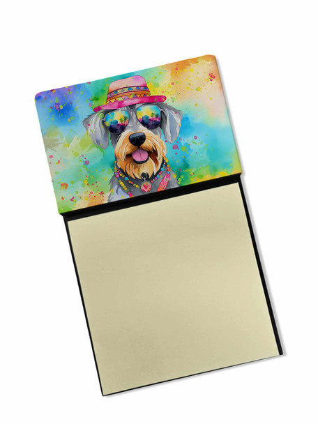 Schnauzer Hippie Dawg Sticky Note Holder Refillable Dispenser DAC2554 product image at NuMercy