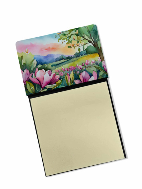 Louisiana Magnolias in Watercolor Sticky Note Holder Refillable Dispenser DAC1660 product image at NuMercy