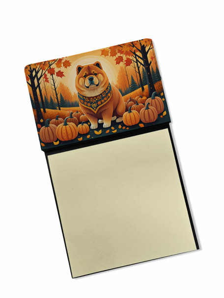 Chow Chow Fall Sticky Note Holder Refillable Dispenser product image at NuMercy