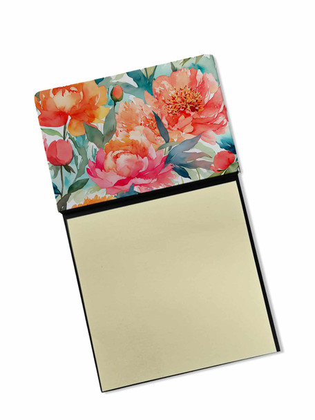 Peonies in Watercolor Sticky Note Holder Refillable Dispenser DAC1596 product image at NuMercy