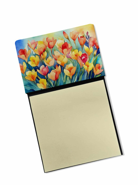 Freesias in Watercolor Sticky Note Holder Refillable Dispenser DAC1569 product image at NuMercy