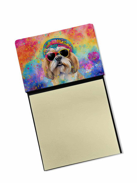 Shih Tzu Hippie Dawg Sticky Note Holder Refillable Dispenser DAC2562 product image at NuMercy