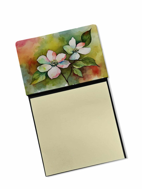 Virginia American Dogwood in Watercolor Sticky Note Holder Refillable Dispenser DAC1713 product image at NuMercy