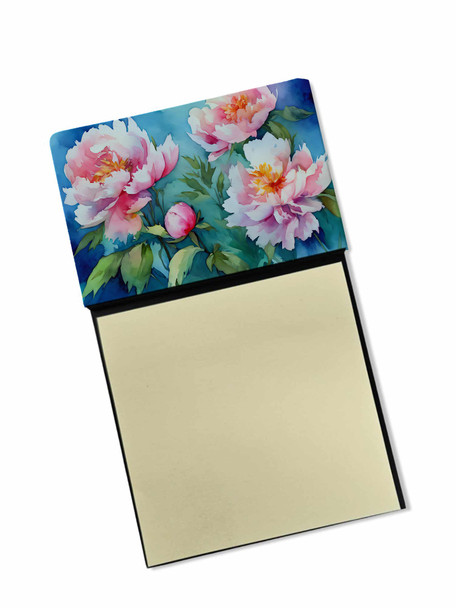 Peonies in Watercolor Sticky Note Holder Refillable Dispenser DAC1593 product image at NuMercy