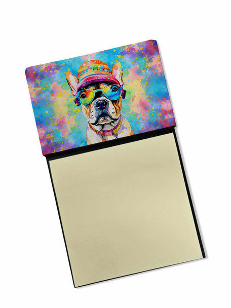 French Bulldog Hippie Dawg Sticky Note Holder Refillable Dispenser DAC2508 product image at NuMercy