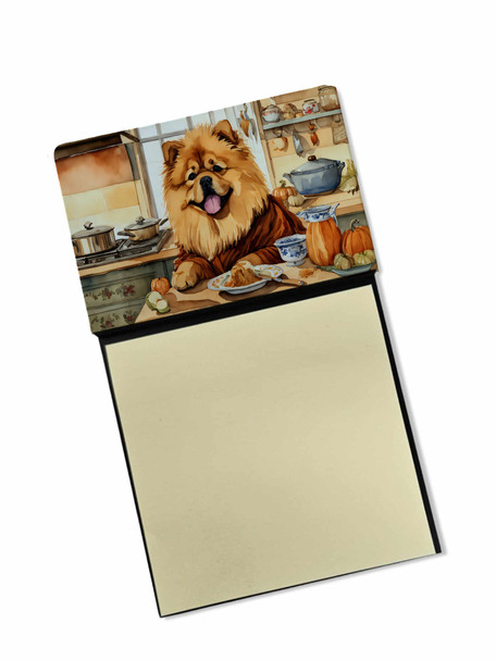 Chow Chow Fall Kitchen Pumpkins Sticky Note Holder Refillable Dispenser product image at NuMercy