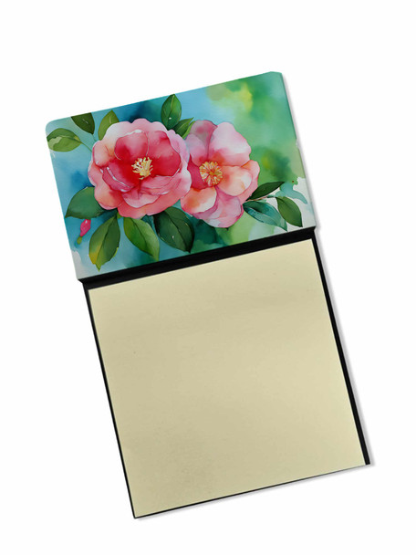 Alabama Camellia in Watercolor Sticky Note Holder Refillable Dispenser DAC1621 product image at NuMercy