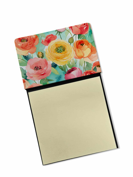 Ranunculus in Watercolor Sticky Note Holder Refillable Dispenser DAC1605 product image at NuMercy
