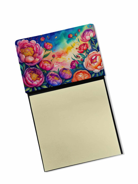 Peonies in Color Sticky Note Holder Refillable Dispenser product image at NuMercy