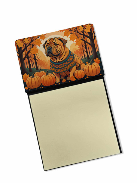 Shar Pei Fall Sticky Note Holder Refillable Dispenser product image at NuMercy