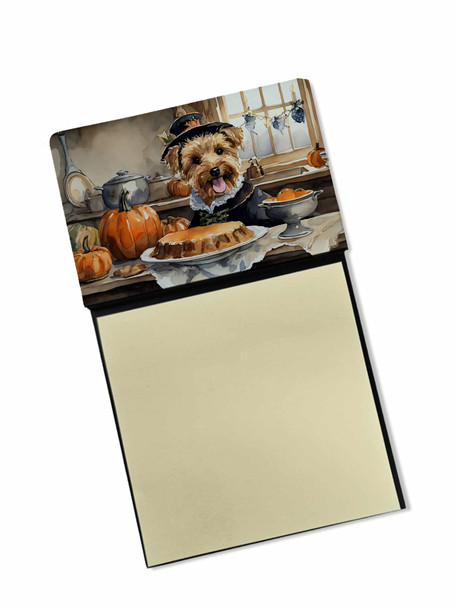 Lakeland Terrier Fall Kitchen Pumpkins Sticky Note Holder Refillable Dispenser product image at NuMercy