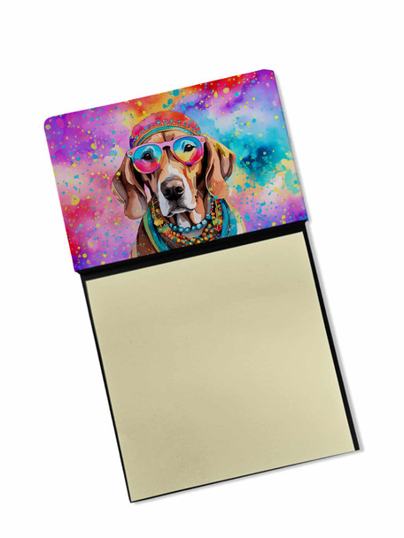 Weimaraner Hippie Dawg Sticky Note Holder Refillable Dispenser DAC2567 product image at NuMercy