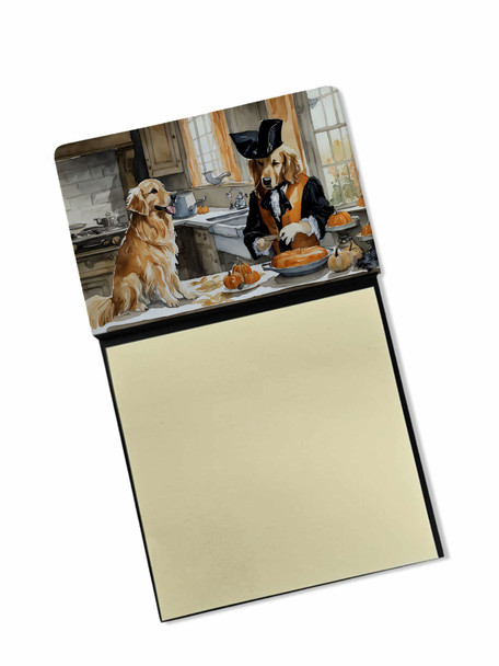 Golden Retriever Fall Kitchen Pumpkins Sticky Note Holder Refillable Dispenser DAC1776 product image at NuMercy