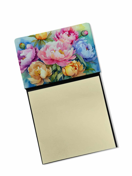 Peonies in Watercolor Sticky Note Holder Refillable Dispenser DAC1597 product image at NuMercy
