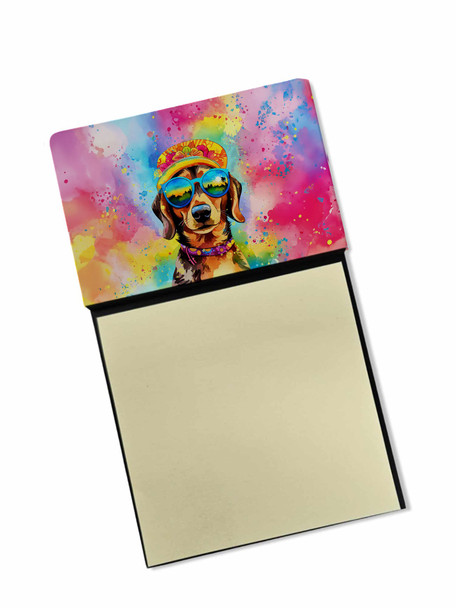 Dachshund Hippie Dawg Sticky Note Holder Refillable Dispenser DAC2499 product image at NuMercy