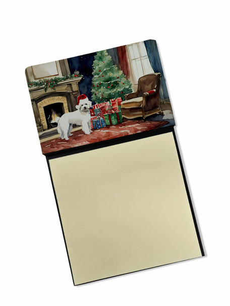 Maltese Cozy Christmas Sticky Note Holder Refillable Dispenser product image at NuMercy