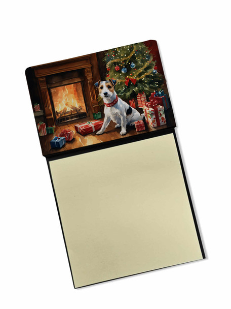 Jack Russell Terrier Cozy Christmas Sticky Note Holder Refillable Dispenser DAC2682 product image at NuMercy