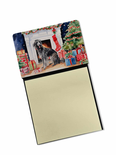 Scottish Deerhound Cozy Christmas Sticky Note Holder Refillable Dispenser DAC2742 product image at NuMercy