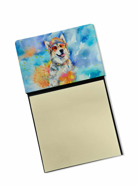 Alaskan Malamute Hippie Dawg Sticky Note Holder Refillable Dispenser product image at NuMercy