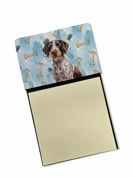 Roan German Wirehaired Pointer Coworker Watercolor Sticky Note Holder Refillable Dispenser product image at NuMercy