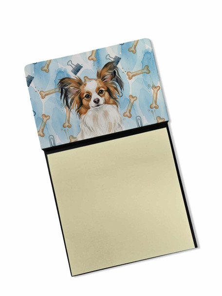 White with Sable Papillon Coworker Watercolor Sticky Note Holder Refillable Dispenser product image at NuMercy