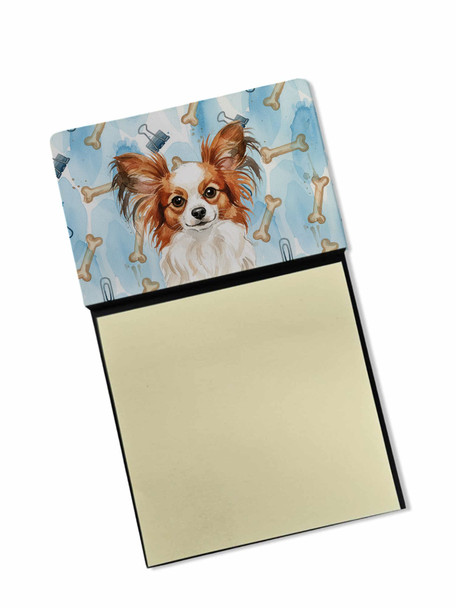 White with Red Papillon Coworker Watercolor Sticky Note Holder Refillable Dispenser product image at NuMercy