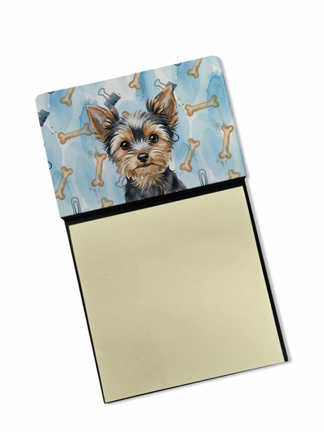 Black and Tan Yorkshire Terrier Coworker Watercolor Sticky Note Holder Refillable Dispenser product image at NuMercy