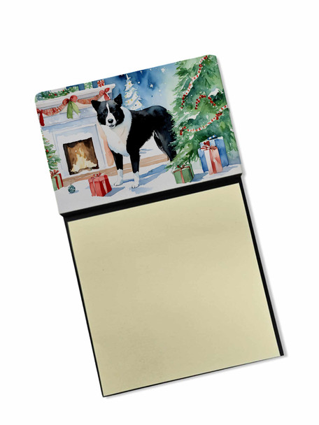 Karelian Bear Dog Cozy Christmas Sticky Note Holder Refillable Dispenser DAC2688 product image at NuMercy