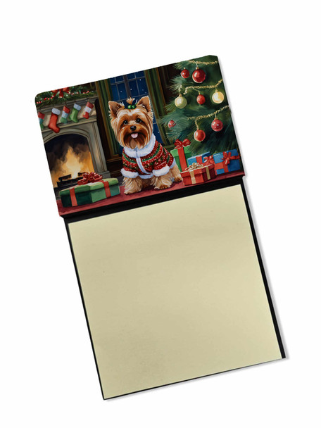 Yorkshire Terrier Cozy Christmas Sticky Note Holder Refillable Dispenser DAC2769 product image at NuMercy