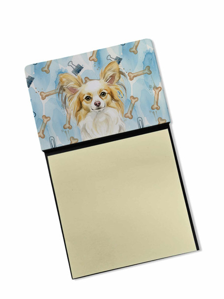 Lemon and White Papillon Coworker Watercolor Sticky Note Holder Refillable Dispenser product image at NuMercy