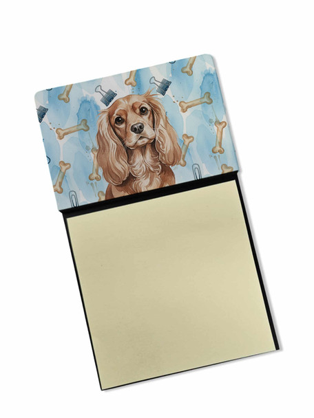 Ruby Cavalier Spaniel Coworker Watercolor Sticky Note Holder Refillable Dispenser product image at NuMercy